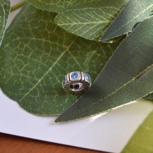 Pandora Sterling and Blue crystal bead